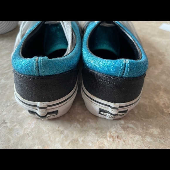 VANS Old Skool Athletic Shoes Glitter Teal / Black - Picture 5 of 12